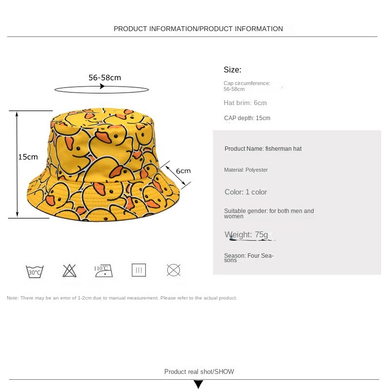 Yellow Duck Bucket Hat
