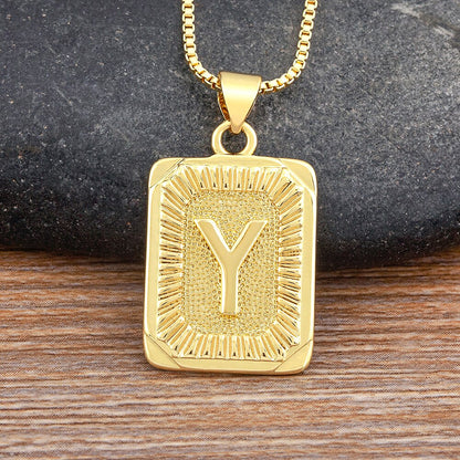 A-Z Gold Plated Letter Pendant
