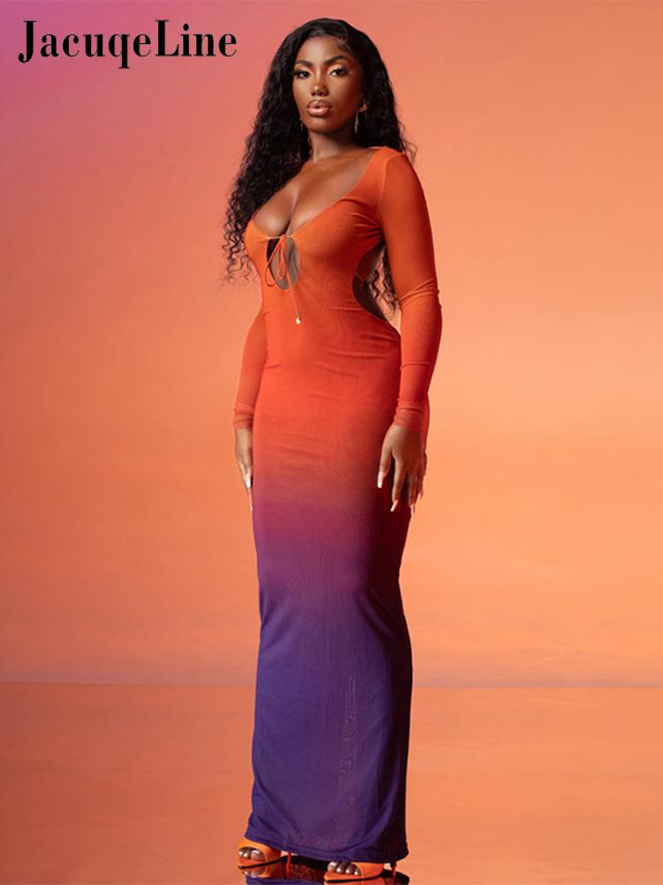 Jacuqeline Autumn Gradient Dress