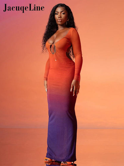 Jacuqeline Autumn Gradient Dress