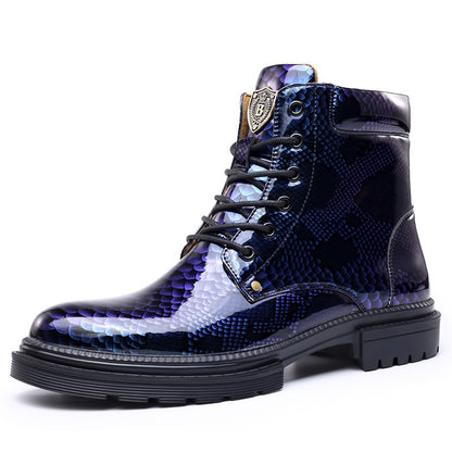 Snakeskin Motorcycle Boots