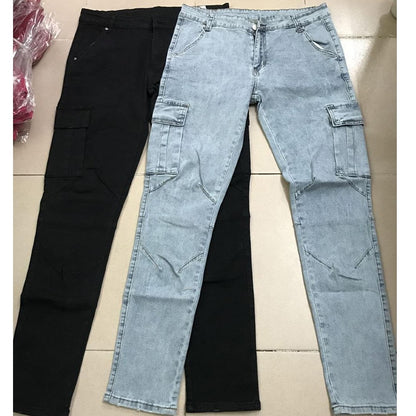 Denim Cargo Pants