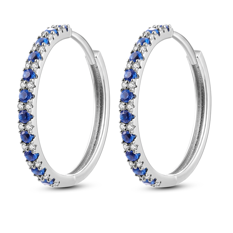 925 Silver Heart CZ Earrings