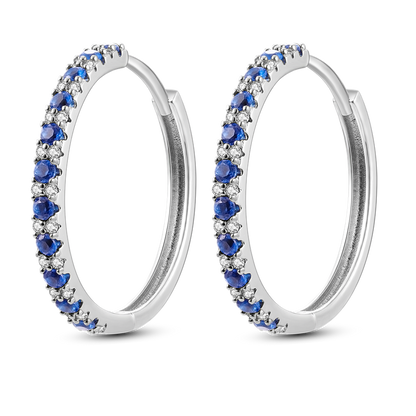 925 Silver Heart CZ Earrings
