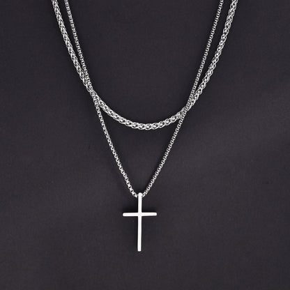VNOX Layered Cross Pendant