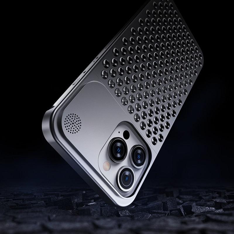 Luxury Metal Cooling Phone Case For iPhone