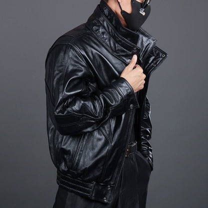 Leather Bomber Jacket