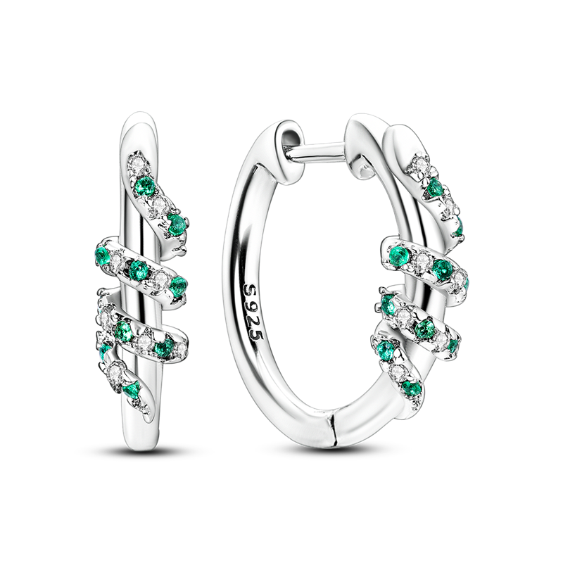 925 Silver Heart CZ Earrings
