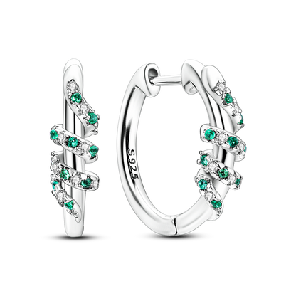 925 Silver Heart CZ Earrings