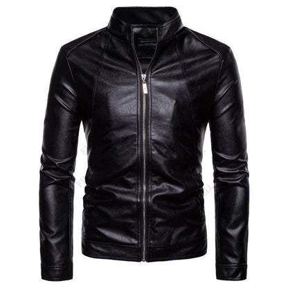 Slim Fit Faux Leather Jacket