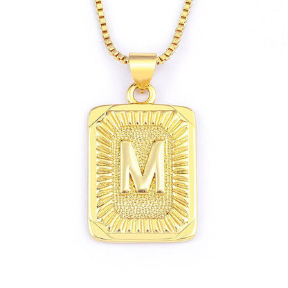 A-Z Gold Plated Letter Pendant