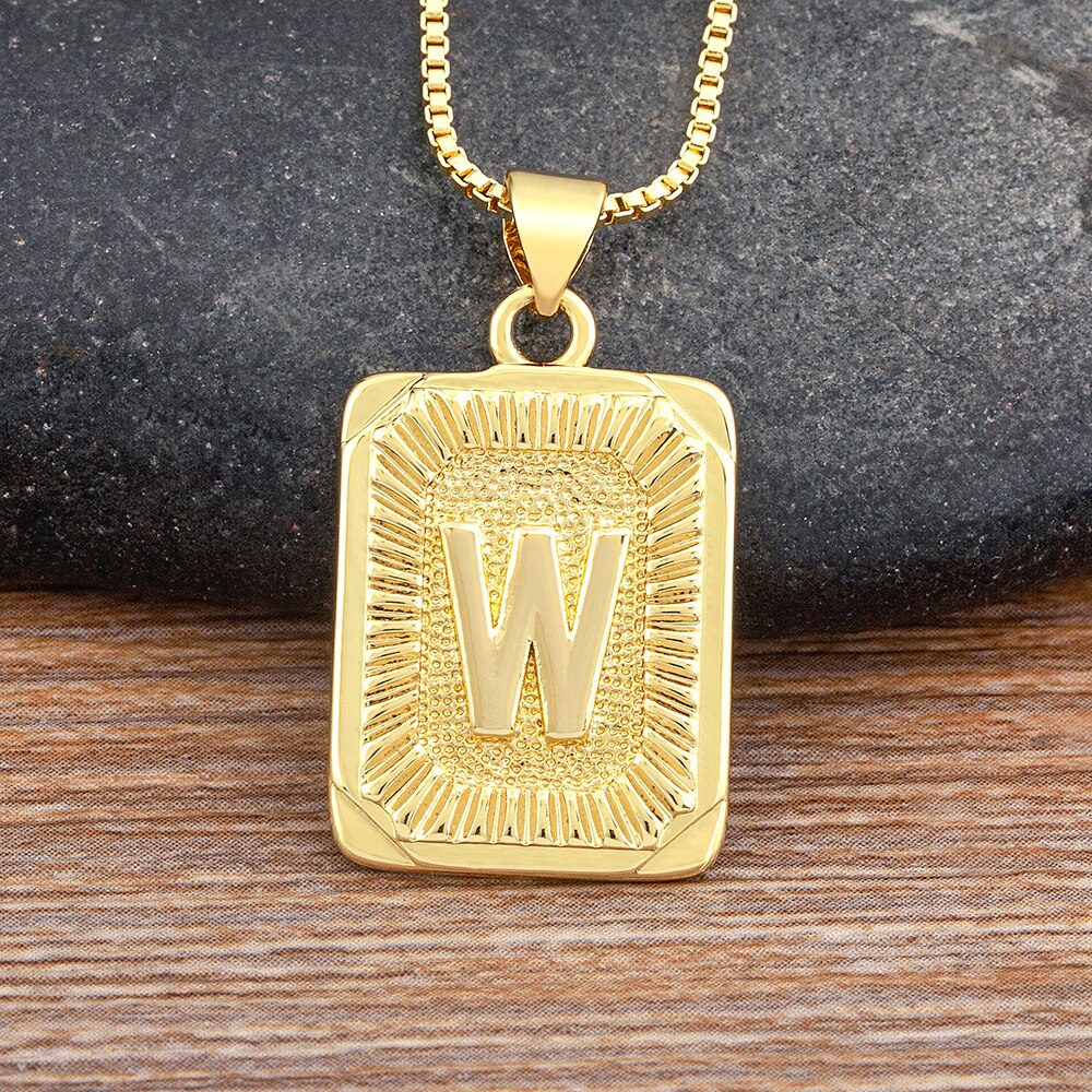 A-Z Gold Plated Letter Pendant