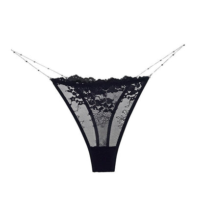 Solid Chain V Panties