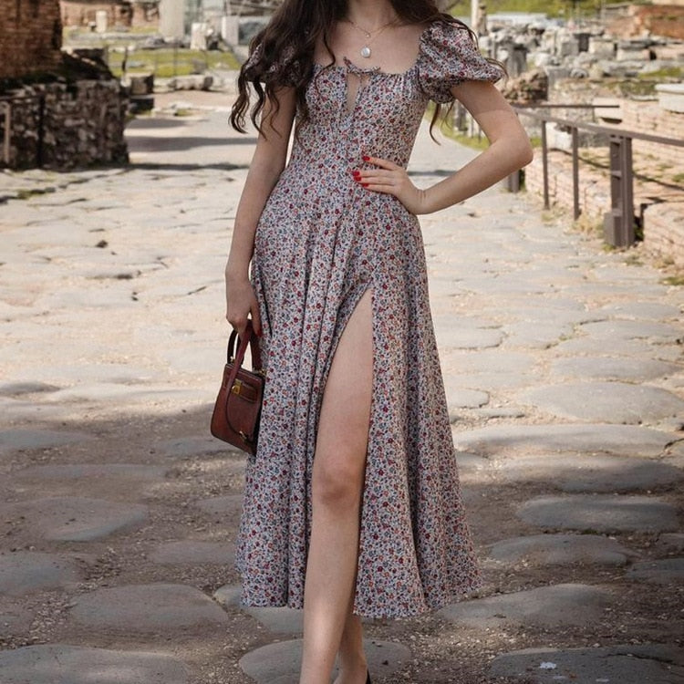 Enchanting Floral A-Line Dress