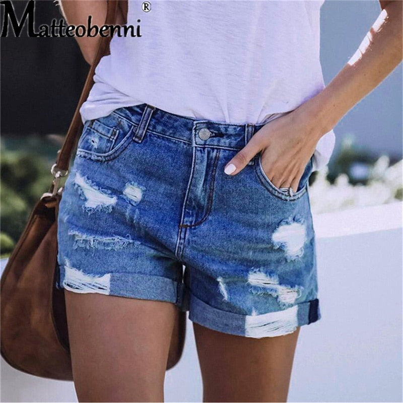 Loose Denim Shorts