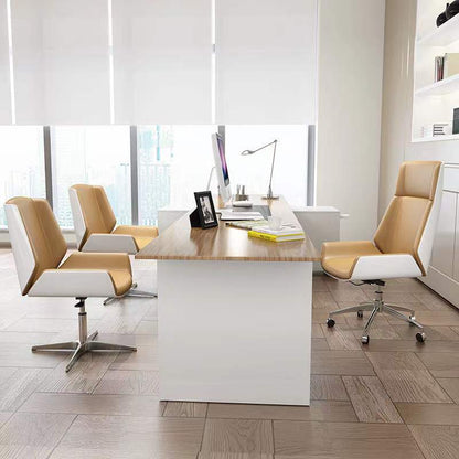 High-Back Plywood Swivel Chair