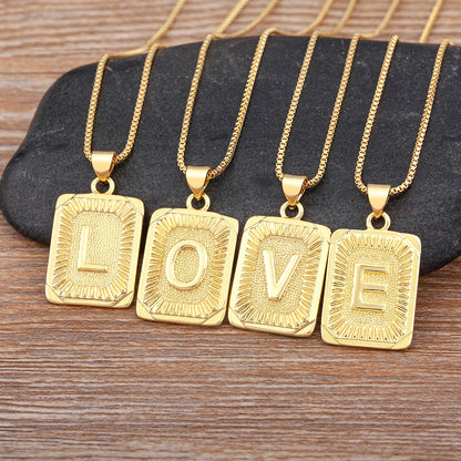 A-Z Gold Plated Letter Pendant