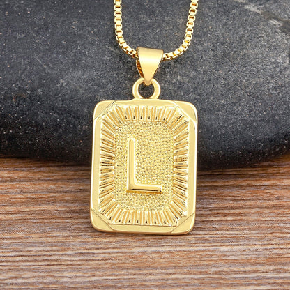 A-Z Gold Plated Letter Pendant