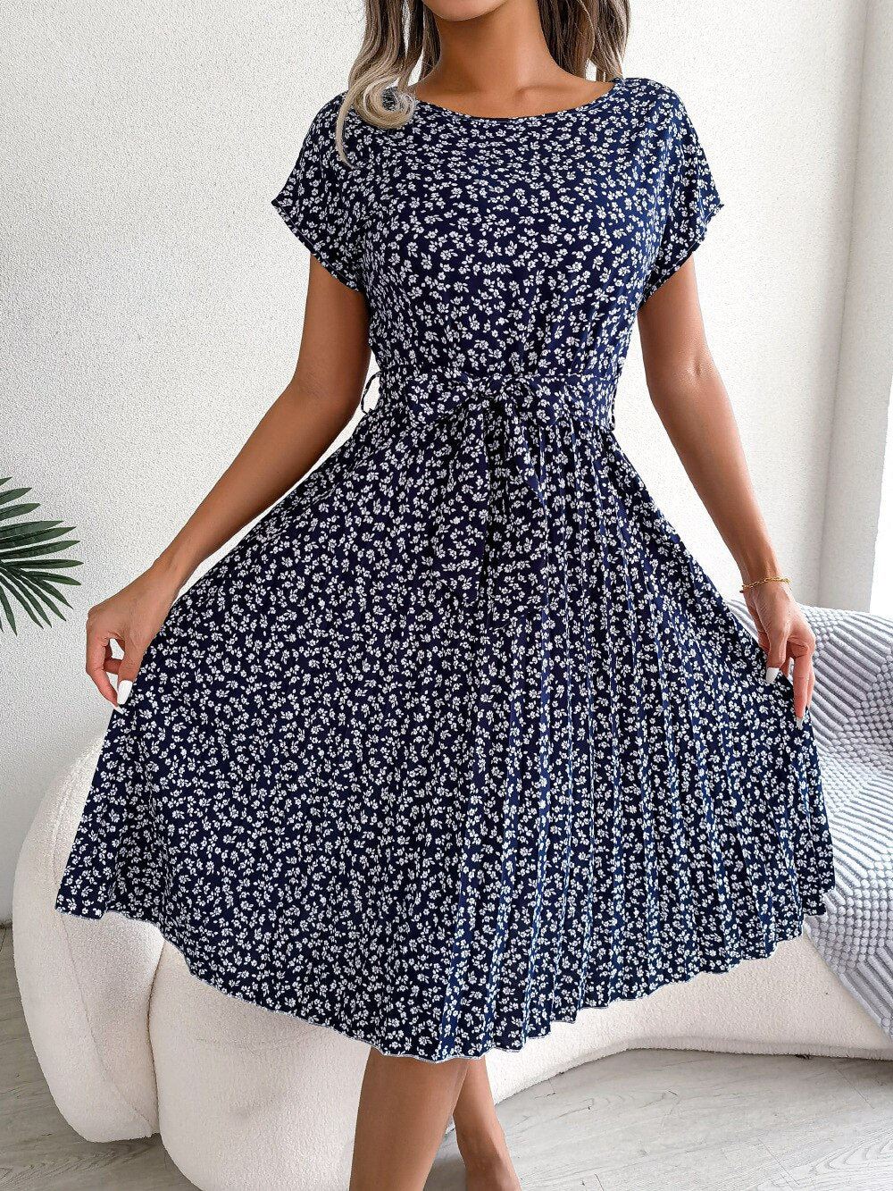 Radiant Sunburst Cocktail Dress