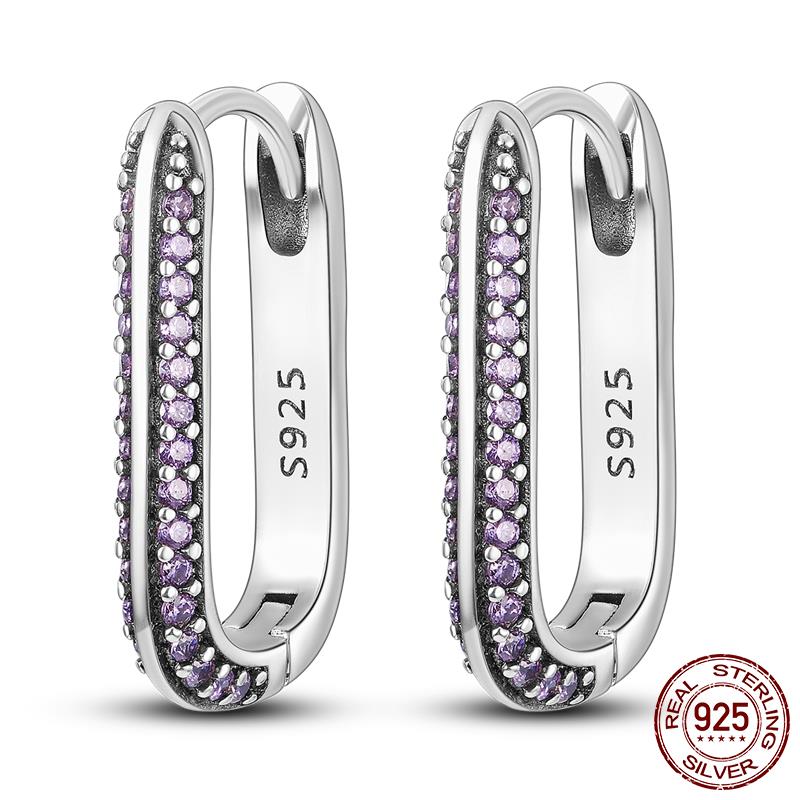 925 Silver Heart CZ Earrings