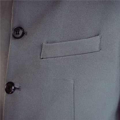 2 Piece Collarless Suit