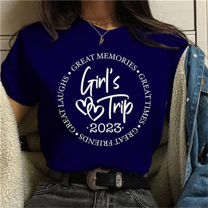 Summer Casual Girls Trip Tee