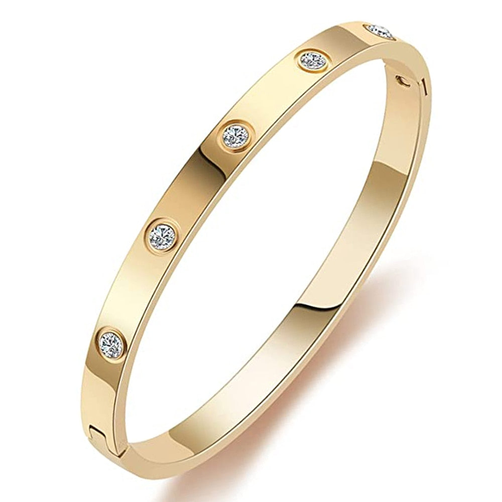 VQYSKO 4mm Stainless Steel Bangles
