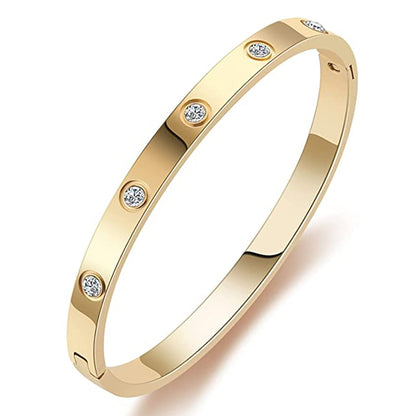 VQYSKO 4mm Stainless Steel Bangles