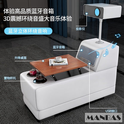 Italian Leather BT Sofa w/ Projector