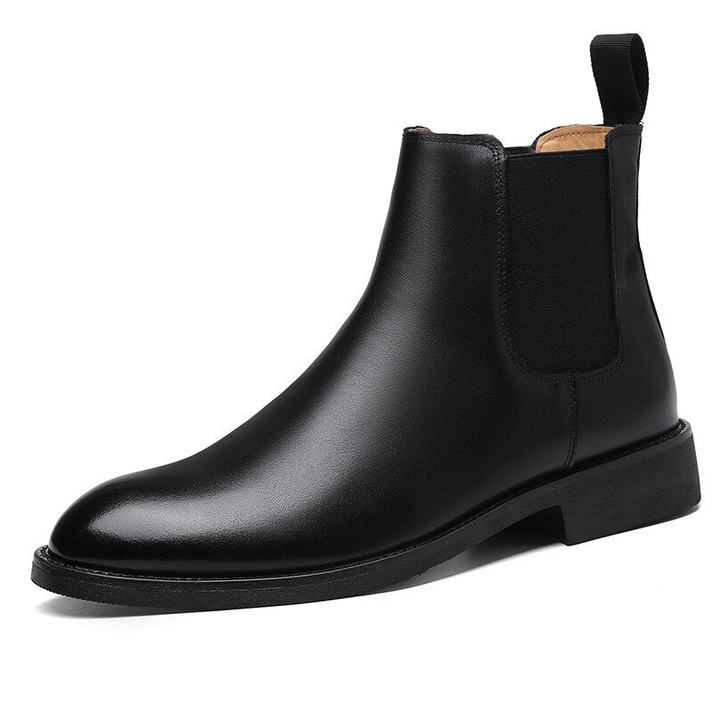 Pointed Suede Chelsea Boots