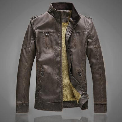 Retro Faux Leather Jacket