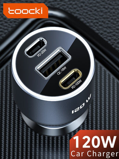 Toocki 120W Type C Car Charger