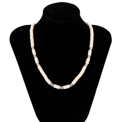 Black/White Soft Clay Bead Choker