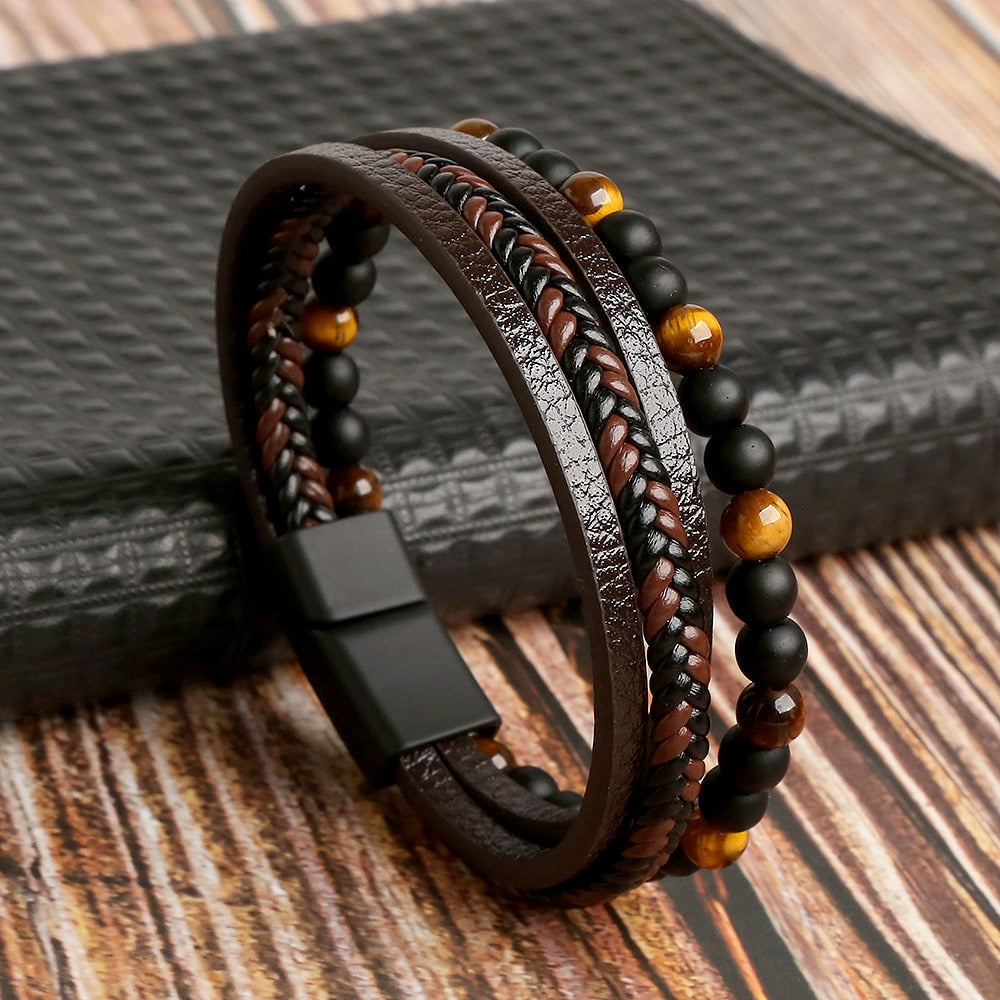 Hot Bead Leather Bracelet