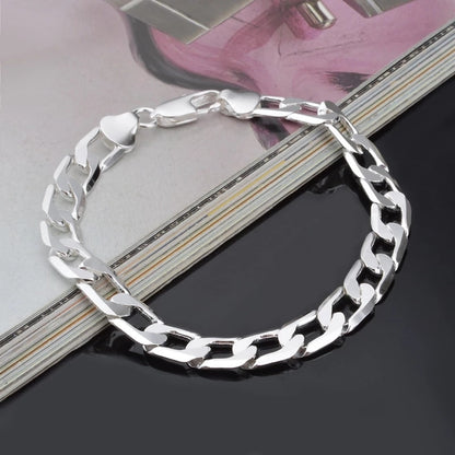 Sideways Silver Bracelet