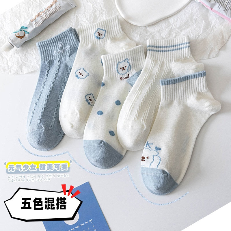 5 Pairs Cartoon Socks