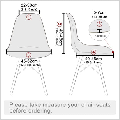 Solid Color Shell Chair Cover