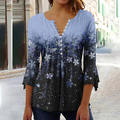 Button-Down Pattern Tee