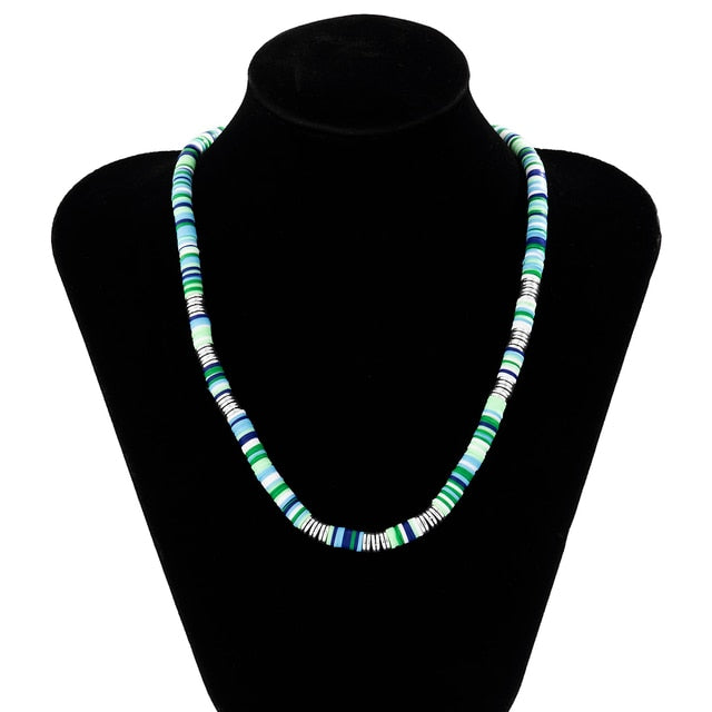 Black/White Soft Clay Bead Choker