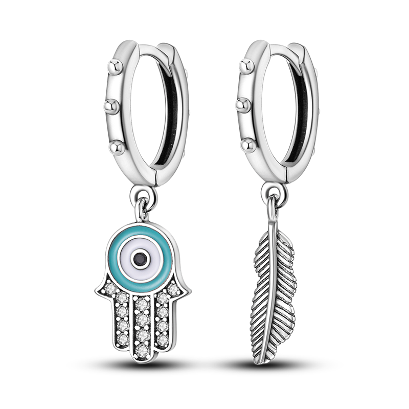 925 Silver Heart CZ Earrings