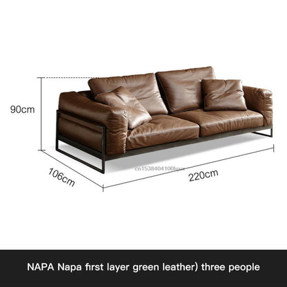 MAVISUN Italian Style Leather Couch