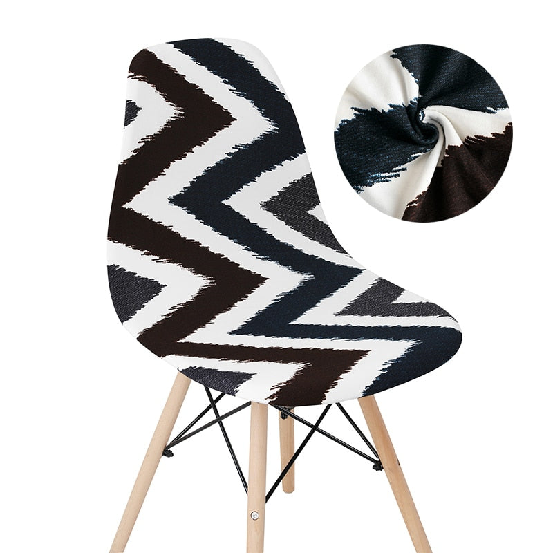 Solid Color Shell Chair Cover