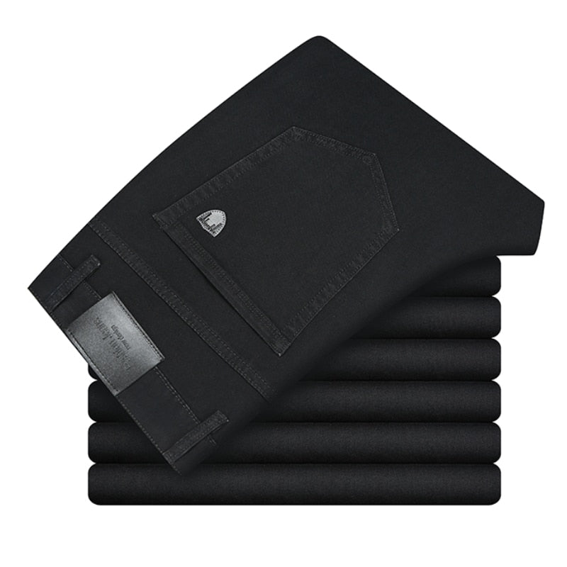 Straight Lightweight Cotton Stretch Jeans