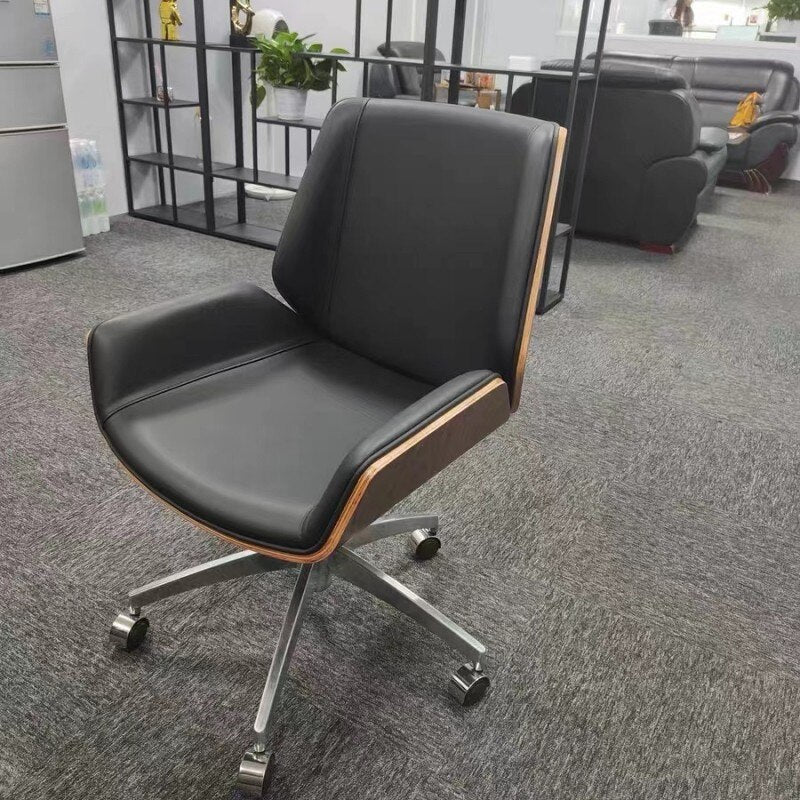 Mid-Back Bentwood Office Chair