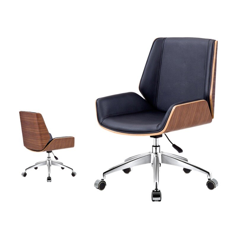 Mid-Back Bentwood Office Chair
