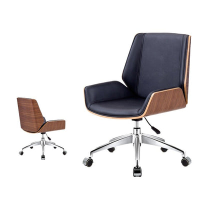 Mid-Back Bentwood Office Chair