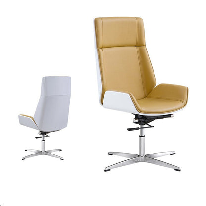 High-Back Bentwood Swivel Chair