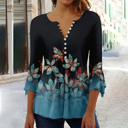 Button-Down Pattern Tee