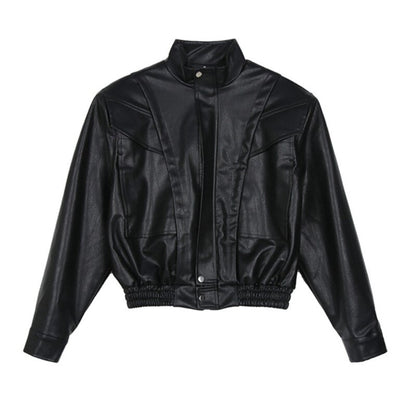 Faux Leather Thriller Jacket