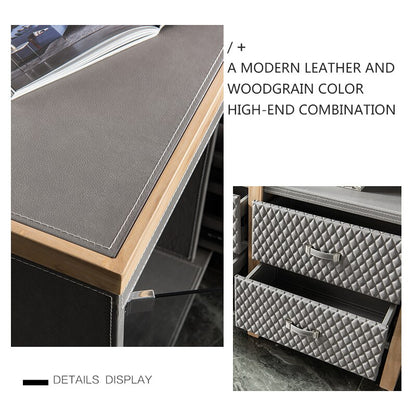 Minimalist Plaid Desk